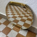 Mirror and brass tray from the 60s