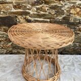 60s rattan bedside table