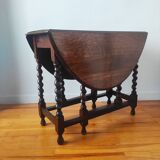 Antique folding table Gateleg solid oak