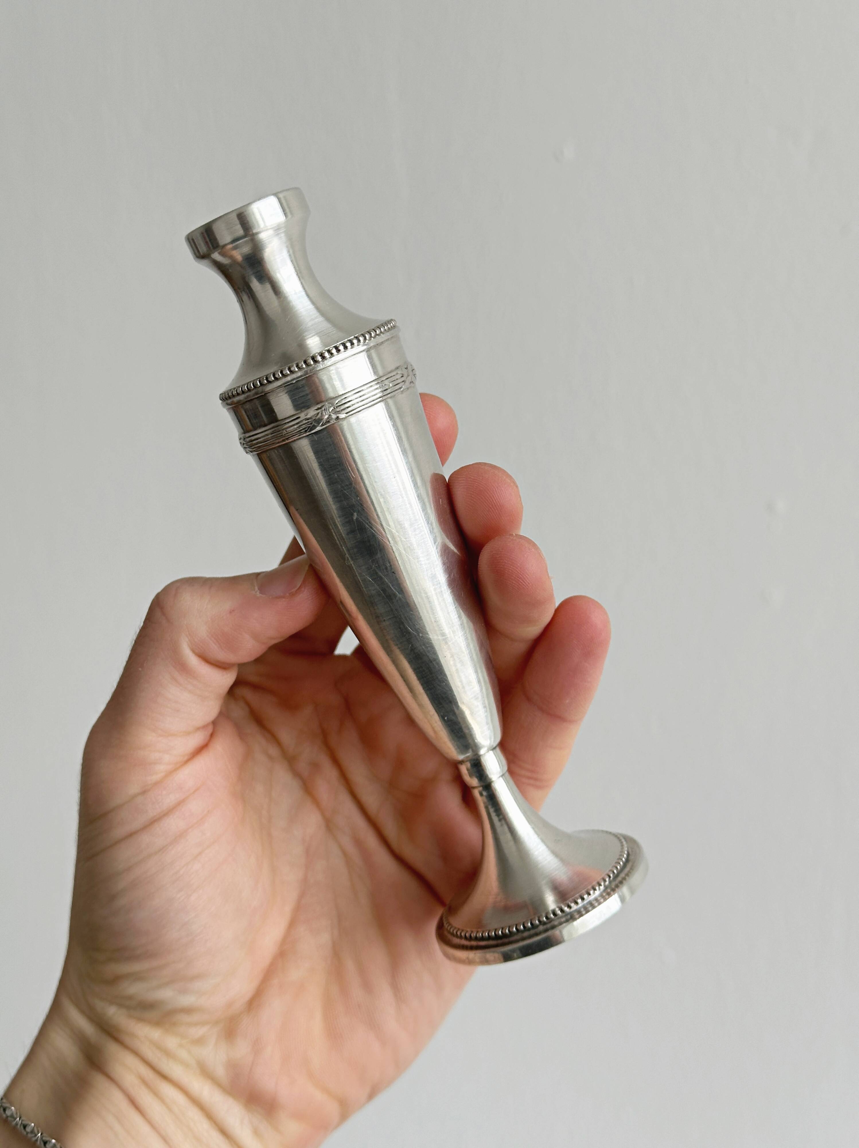 Small metal bud vase