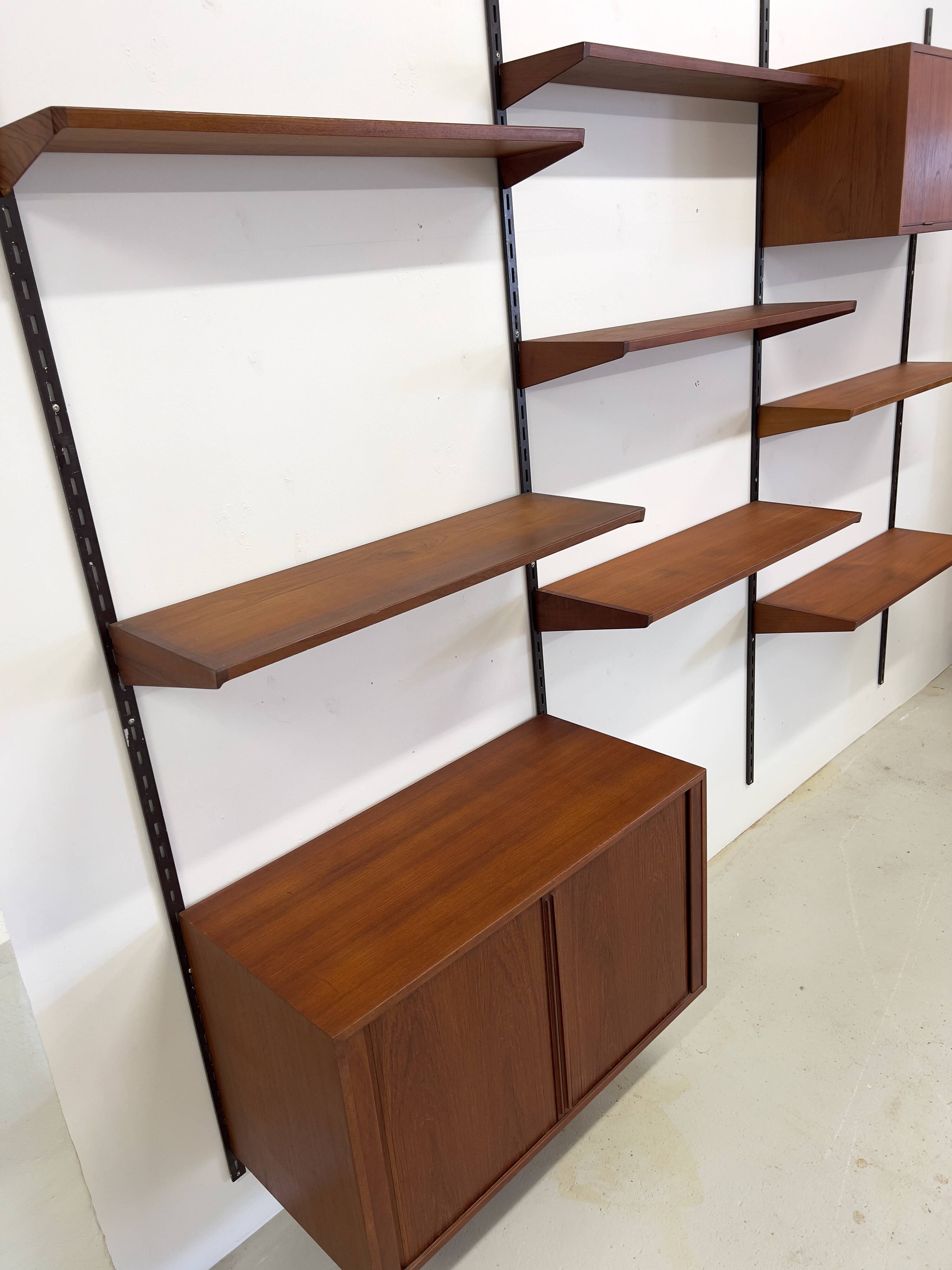 Teak Wall System By Kai Kristiansen for Feldballes.