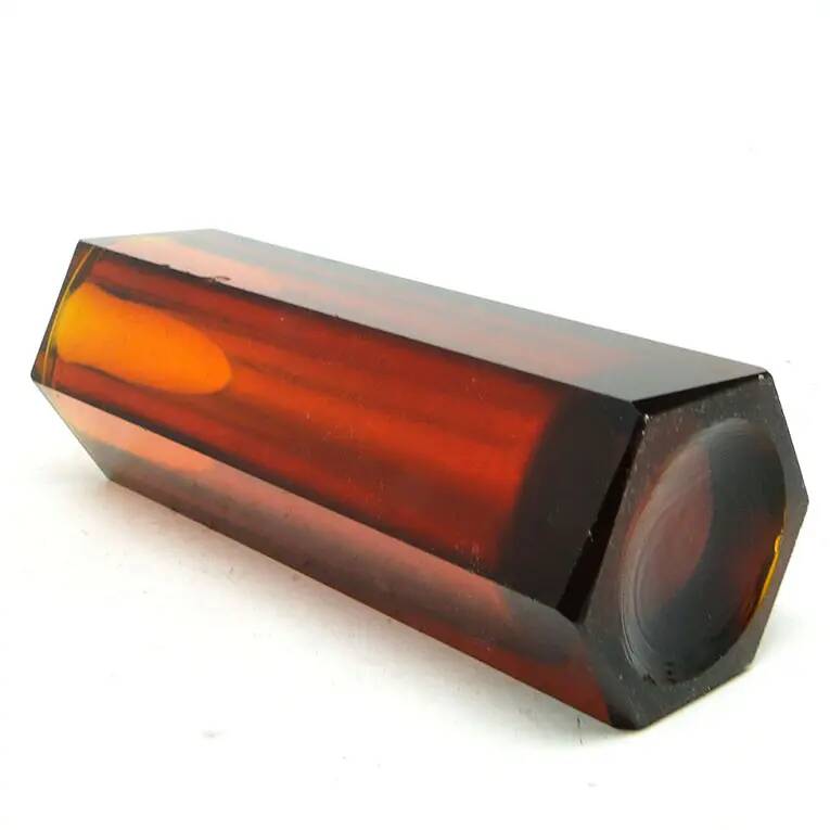 Art Deco vase, pressed glass, Zawiercie Glassworks, Poland, 1930s