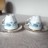 2 tasses à café porcelaine Chauvigny