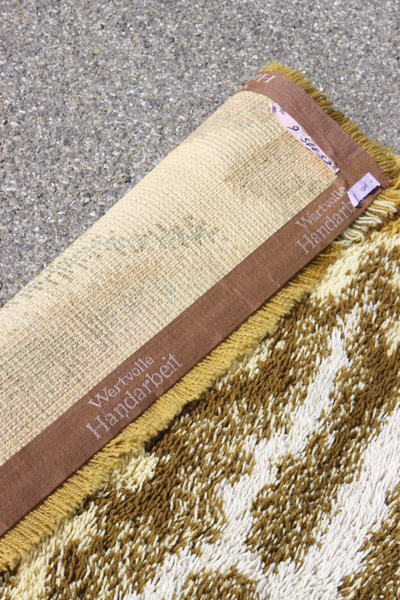 Vintage wool shaggy rug by Junghans Germany 1970s