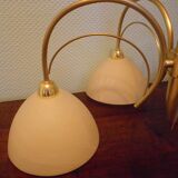 5-branched pendant light from the 70s, Honsel, Germany