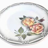 1940s Flat plate Earthenware Digoin Sarreguemines France model Odile