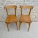 Paire de chaises de bistrot Baumann en bois clair