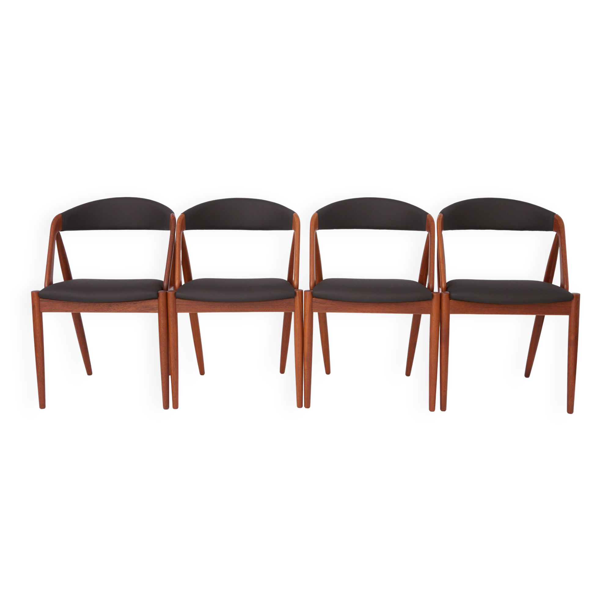 Set of 4 Kai Kristiansen model 31 chairs danish 1960s