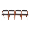 Set of 4 Kai Kristiansen model 31 chairs danish 1960s