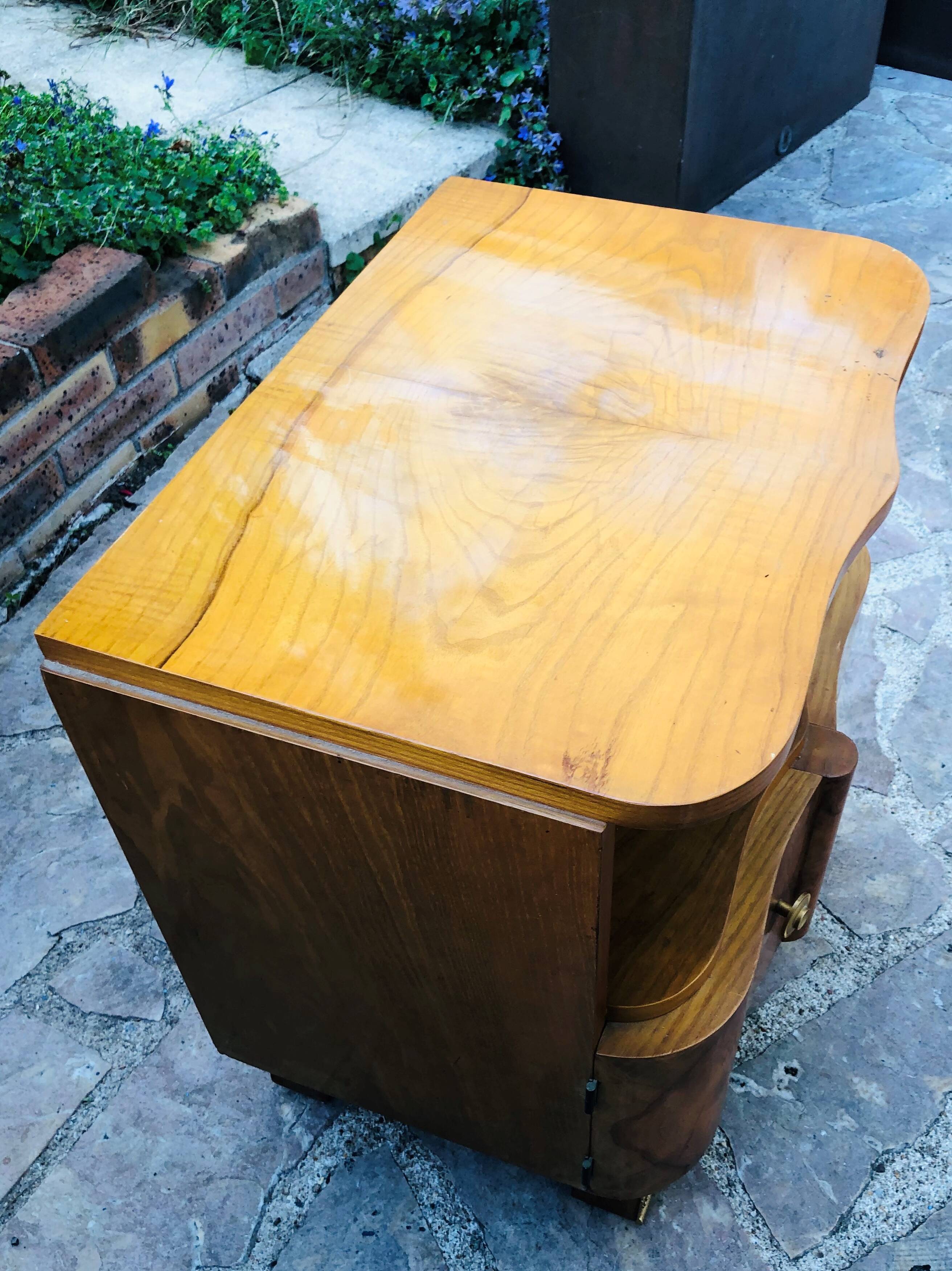 Pair of art deco bedside tables