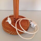Varnished pine lamp Scandinavian style / vintage 60s-70s