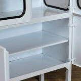 Glass & Iron Medical Cabinet, 1970s