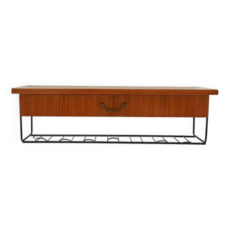Table de chevet suspendue scandinave avec tiroir