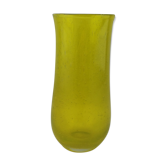 Small vase yellow Biot bubble glass