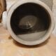 Old stoneware grease pot, gray Height 24.5 cm