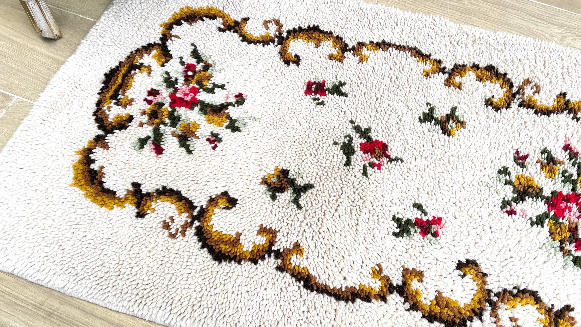 TAPIS Pure WOOL 1970s - 110 x 69cm