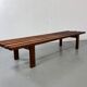 Mid-century modern brown wood slatted coffee table by Martin Visser for 't Spectrum, 1960s