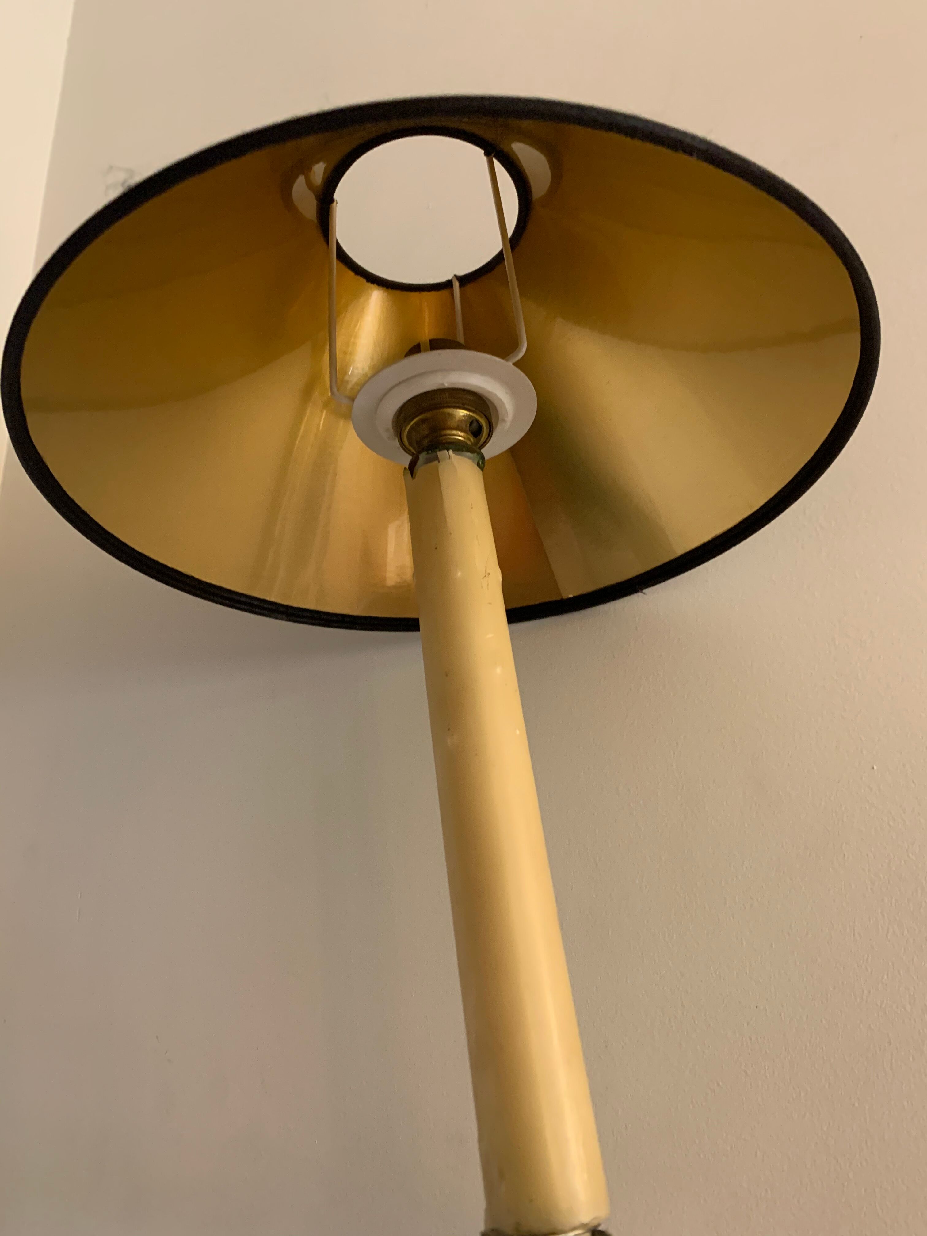 Pair of blackened wooden lampposts Napoleon III