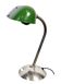 Lampe de table de banquier vintage en émail vert, années 1950
