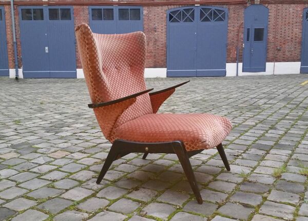Fauteuil recliner Waing Chair Relax  années 50 60 vintage