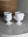Coquetiers poule en porcelaine blanche