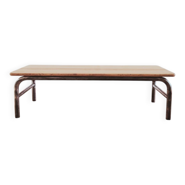 Table basse Mobilor vintage rénovée, années 50-60