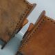 Old Patinated Dutch Cognac Colored Leather Club Chair, Set of 2