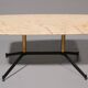 Marble Italy in the style of Gio Ponti coffee table metal brass, 1960s