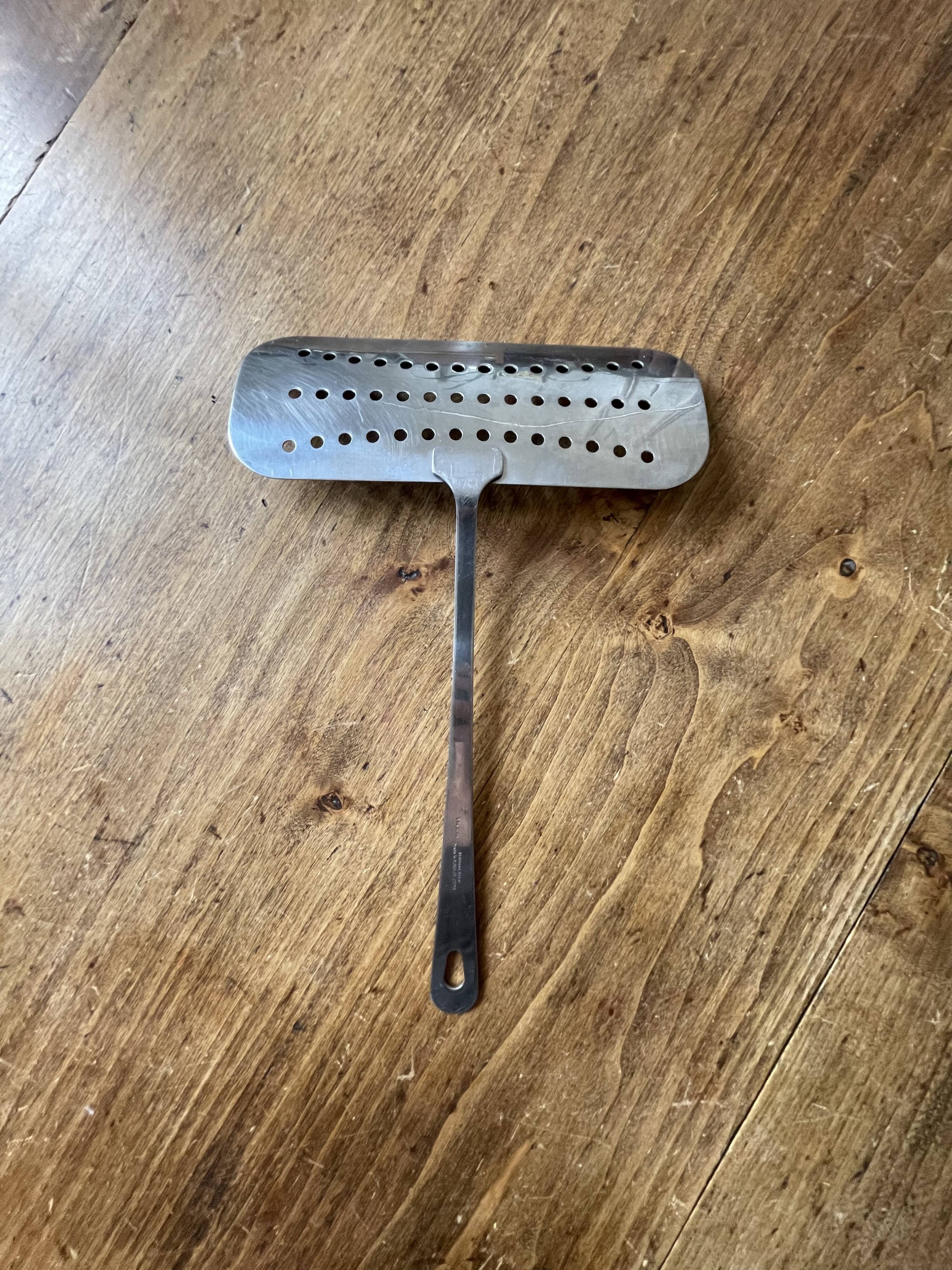 Ecumoire, fish, barbecue spatula, stainless steel - vintage Ikea