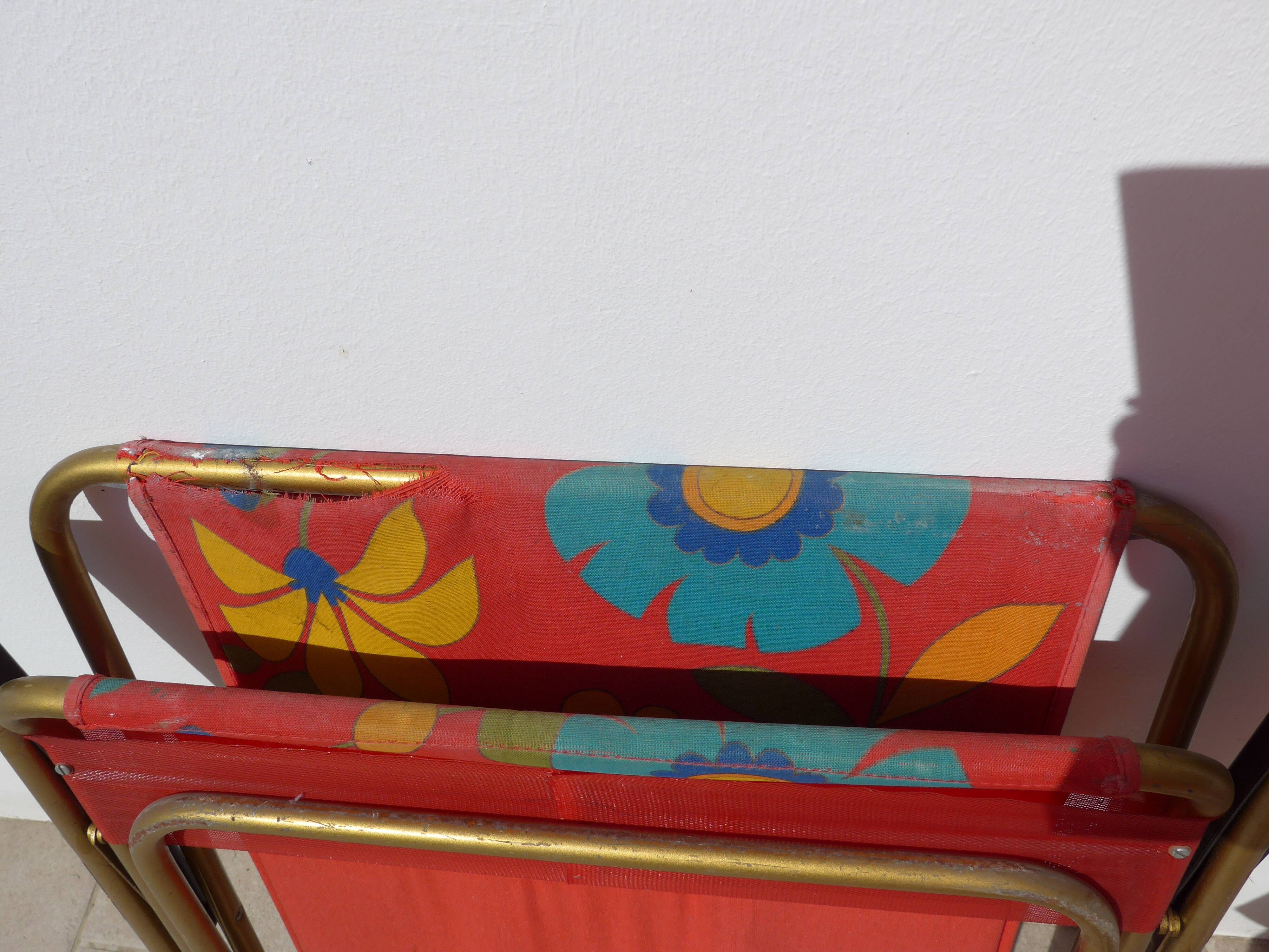 lot of 2 lafuma folding armchairs