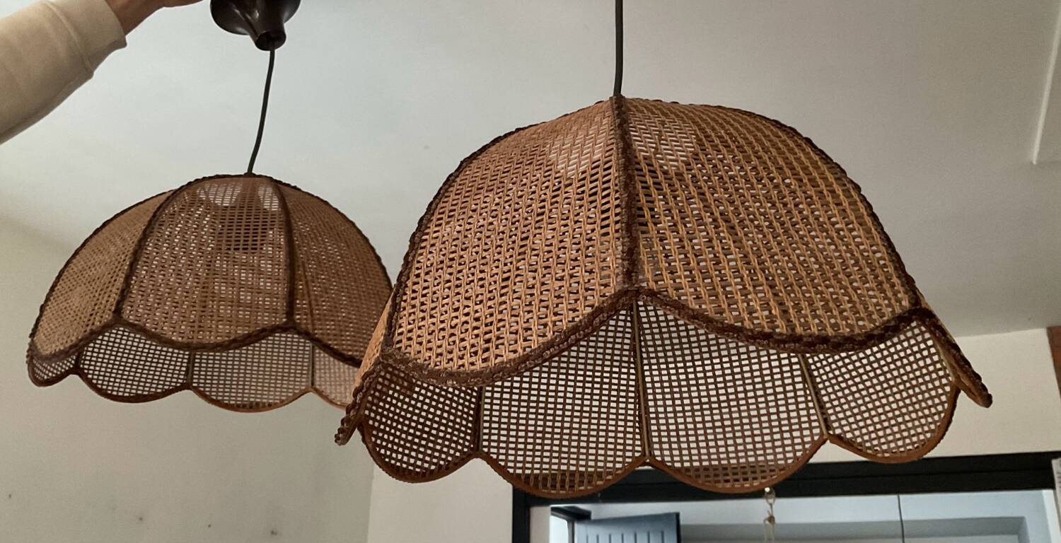 Pair of 1970s rope suspensions