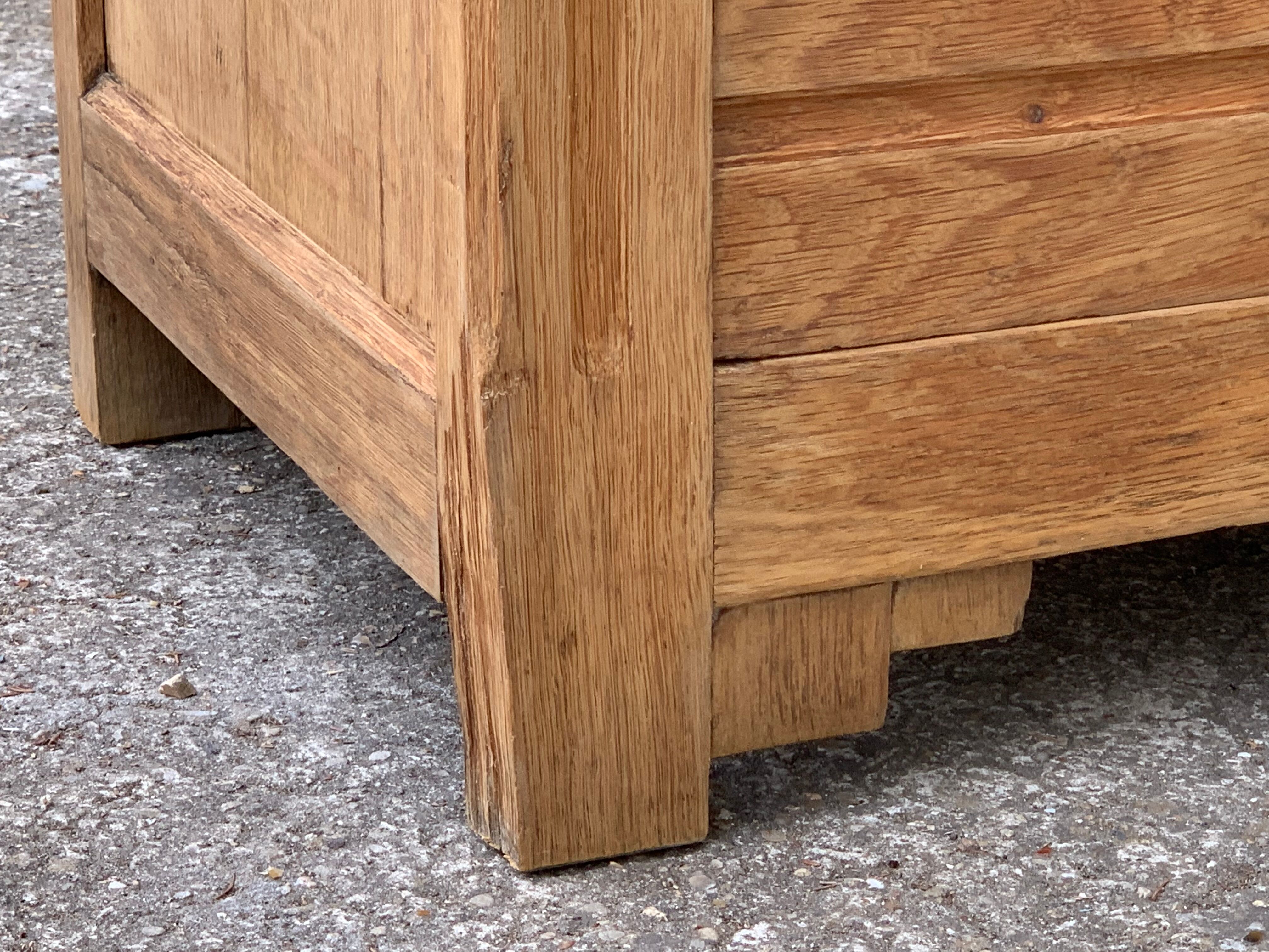 Buffet parisien vitré 1920 bois brut massif