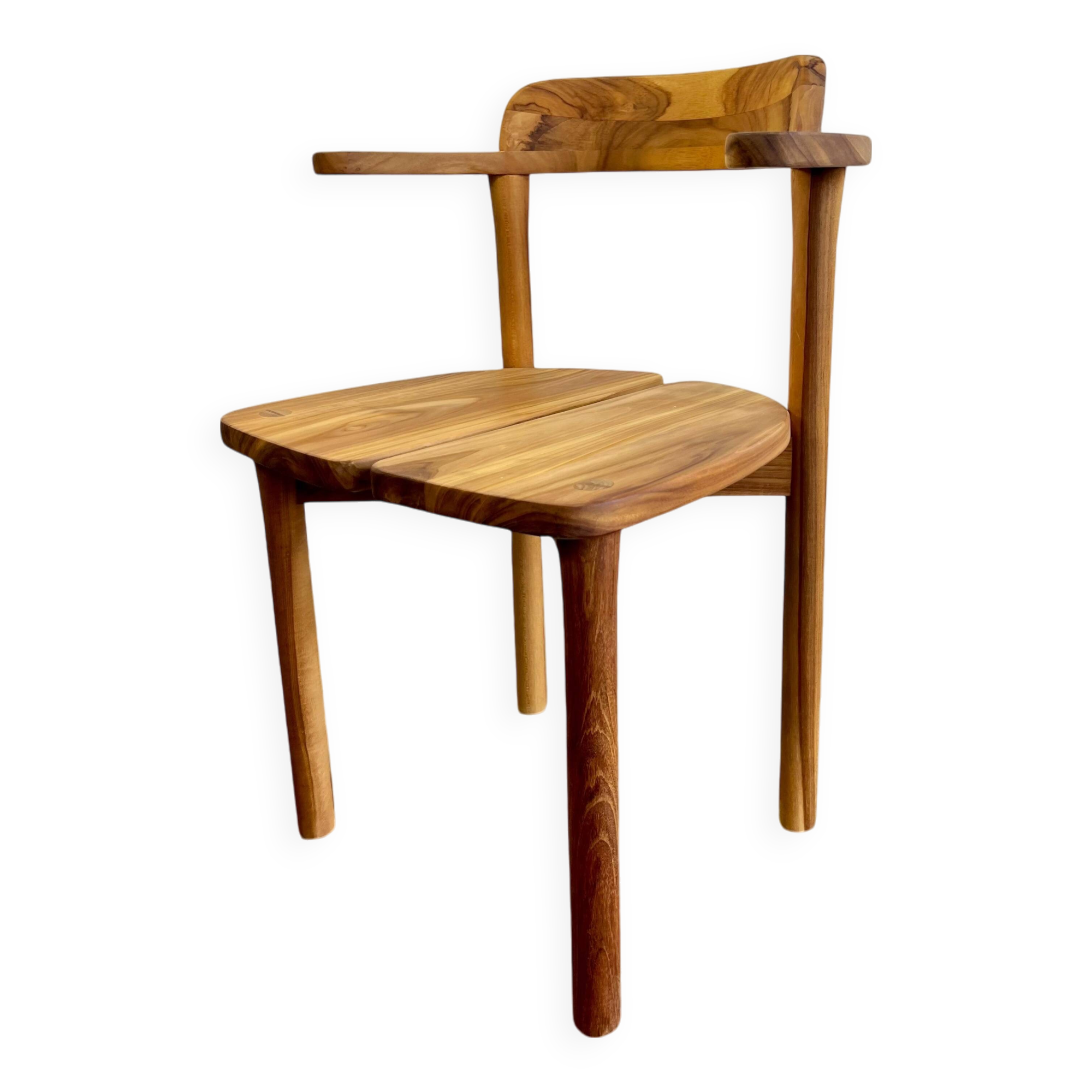 Brutalist teak chair