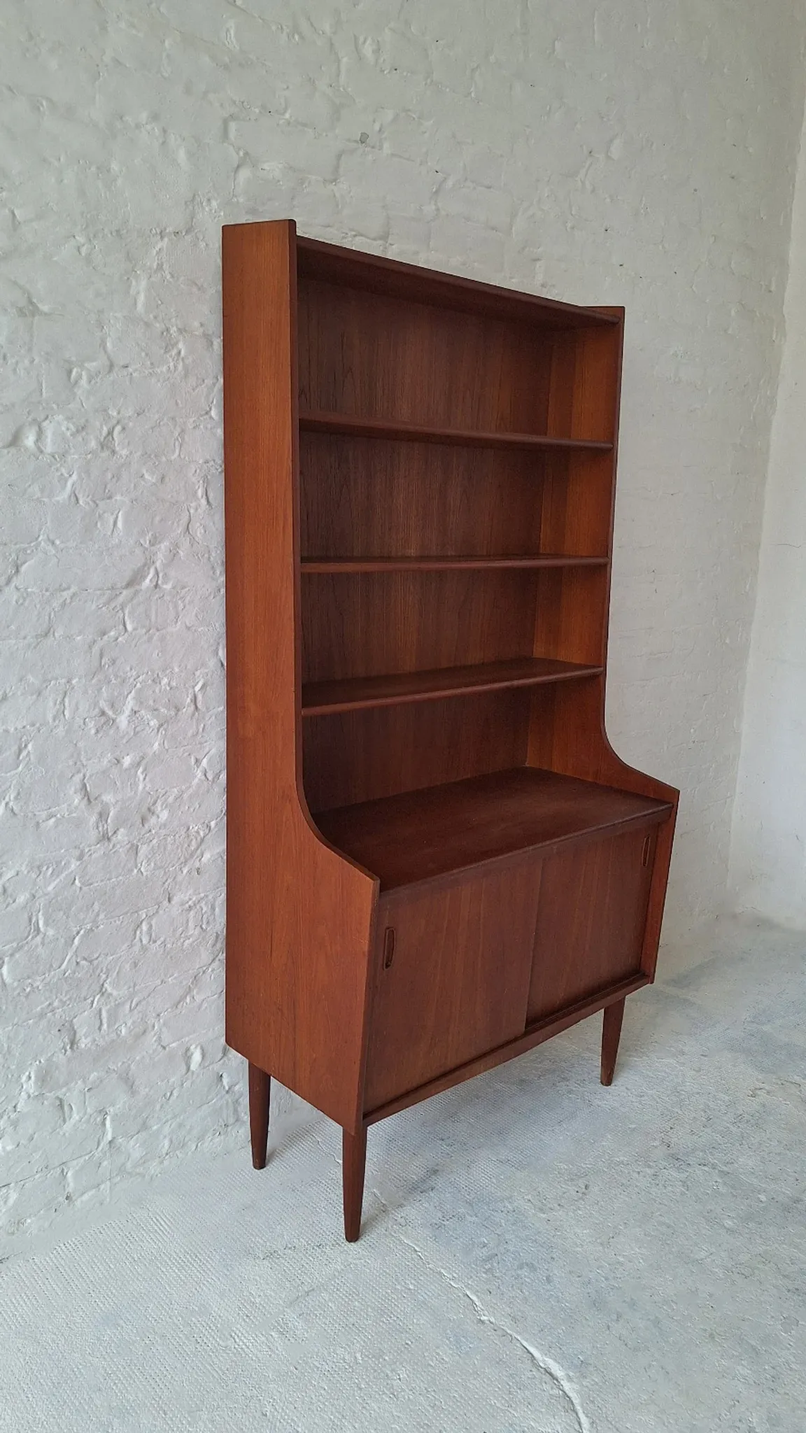 Danish teak bookcase Johannes Sorth attr., 1960s