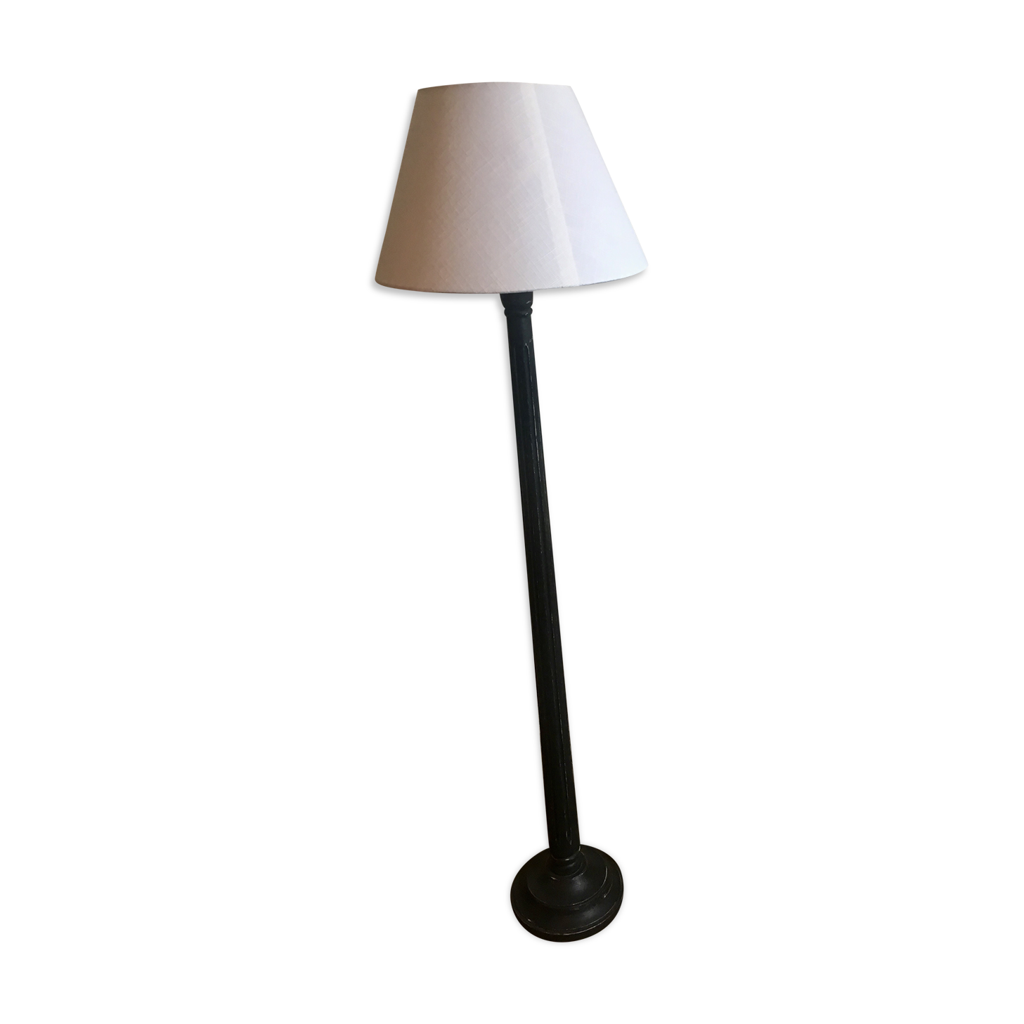 Floor lamp Louis XVI style slate gray patina