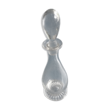 Carafe en verre et support porte bouteille XIXème