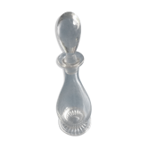 Carafe en verre et support porte bouteille XIXème