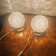 Pair of Space Age table lamps from the 70s – German design – Frosted glass "Ice"