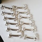 Set of 6 cat knife holders
