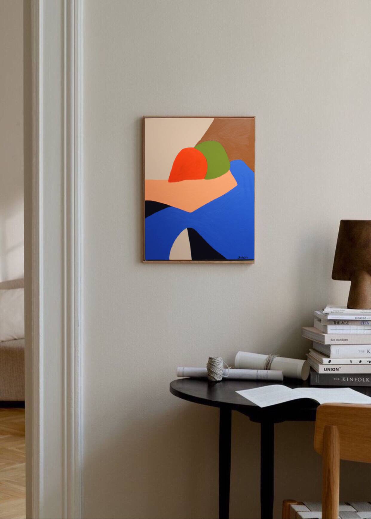 Figurative painting on stretched canvas "in your arms" by Bodasca