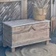 Antique oak solid wood chest bank