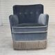 1970s, Danish armchair, furniture velour, beech wood.