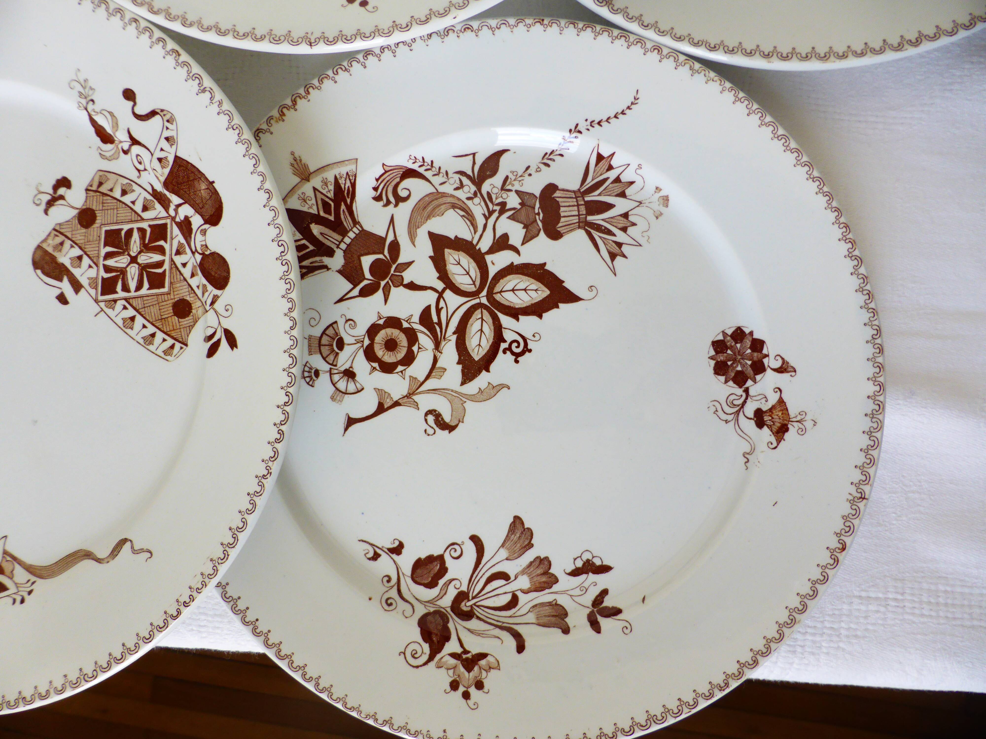6 flat plates of Sarreguemines Danish model 210410