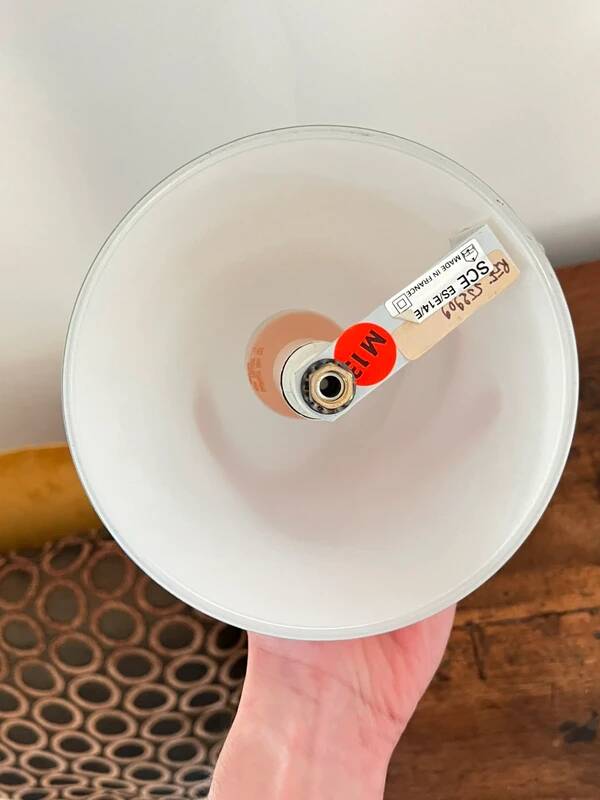 Vintage table lamp SCE opaline glass – Tipi / Iceberg model (1980s modernist)