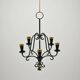 Chandelier en métal peint en noir avec des détails en cuivre – Gunnar Ander pour Ystad-Metall, Suède, années 1950