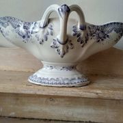 Iron earth gravy boat, Bouquet Creil & Montereau model, early 20th century