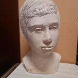 Boy's head in plaster