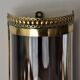 vintage mirror wall lamp, domed glass and golden brass