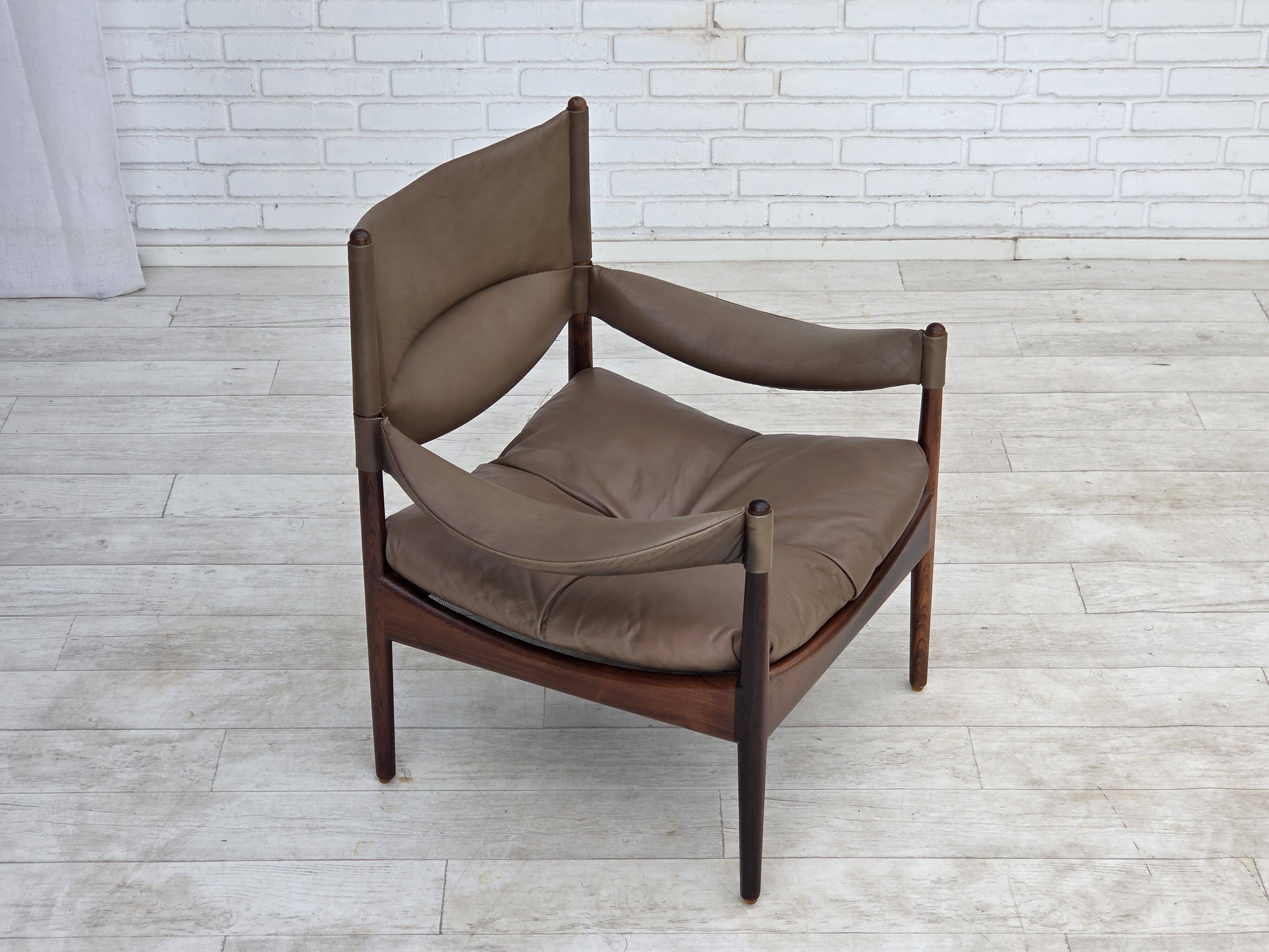 1970s, Danish design by Kristian Vedel, highback armchair model "Modus".