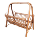 Vintage magazine rack in rattan and bamboo